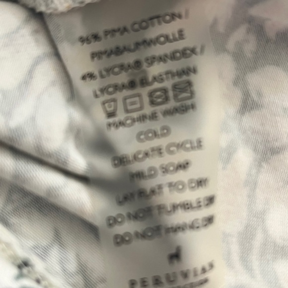 Sage Green Etched Flowers Turtleneck tee by Peruvian Connection - Picture 5 of 6